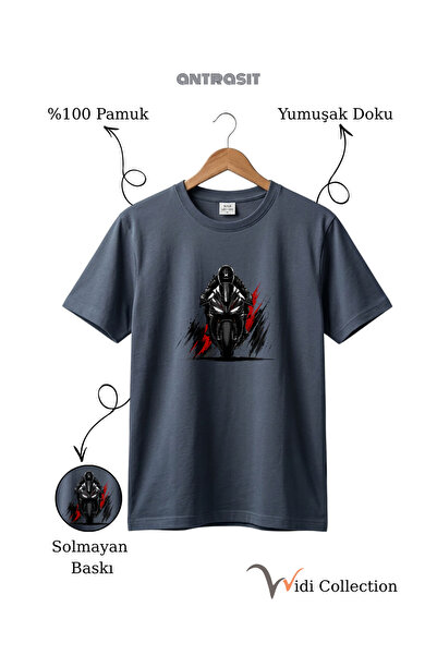 WİDİ Μπλουζάκι με στάμπα Sports Motor, με θέμα την ταχύτητα, 100% βαμβάκι, Un...