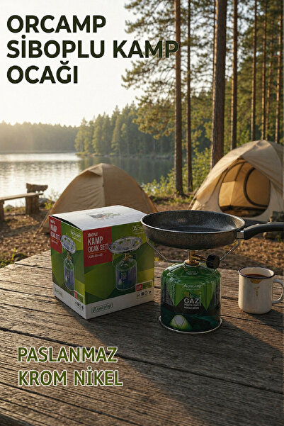 Alıç Orcamp Siboplu Kamp Ocağı 450 Gr Tüplü Set – Taşınabilir Kamp Ocak Seti,...