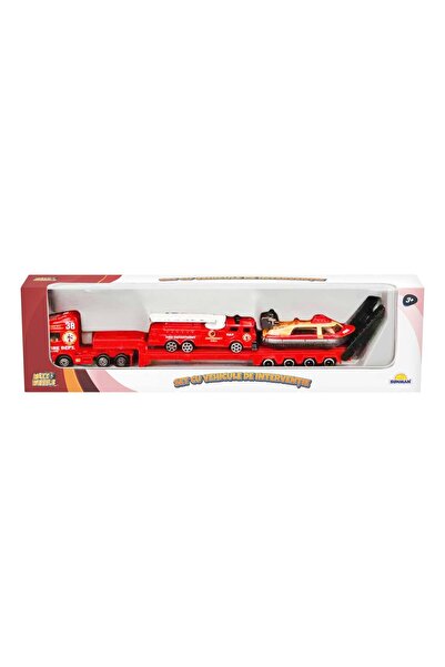 Maxx Wheels Set cu vehicule de interventie, Maxx Wheels, Barca si Macara Pomp...