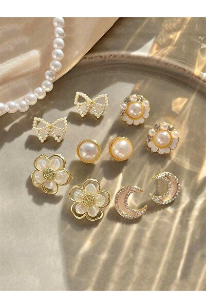 Take Two By Styli Set of 5 - Assorted Embellished Earrings
