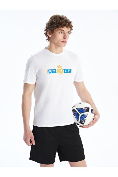 LC Waikiki Tricou de fan bărbătesc Real Madrid, cu imprimeu și guler rotund