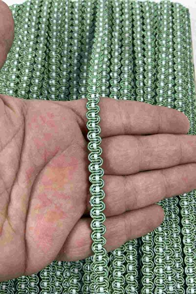 Hobigram Green and White Nora Premium Chain Form Woven Decorative Ribbon – 5 ...