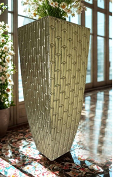 Savita Home MSL-219 Metal Dekoratif Vazo 100x37x39,5x22 cm Büyük Boy Modern Ş...