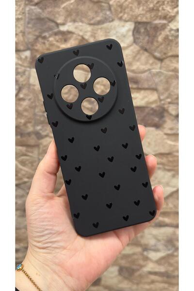Vip Case Redmi 14C Uyumlu Mini Siyah Kalp Desenli Silikon Darbe Emici Klasik ...