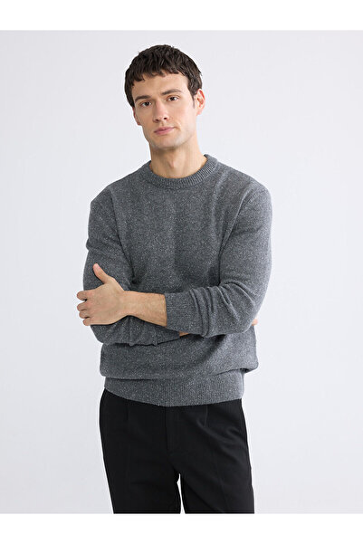 LC Waikiki سترة تريكو للرجال من Peak New Season Crew Neck مزيج من الصوف