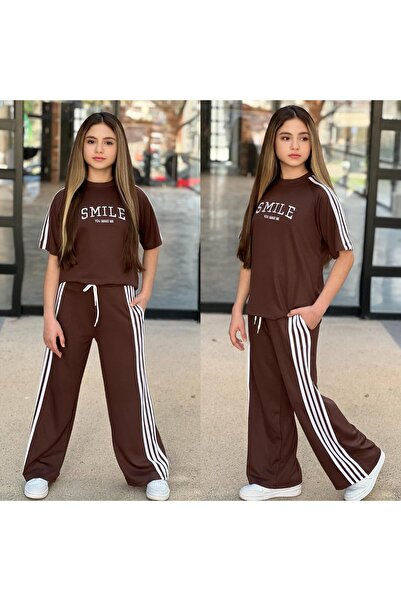 zavera for kids Κοριτσίστικο Σετ Φόρμας Oversize με Κεντητές Ρίγες και Λεπτομ...