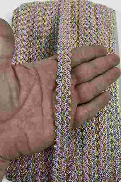 Hobigram Lila Sarı Lpera Dense Knit Embossed Decorative Ribbon – Premium Ribb...