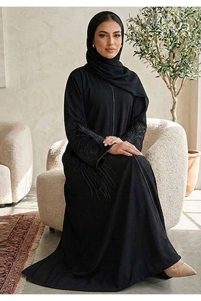 Muchmy Premium Nida Rhinestone Embroidery Abaya And Sheila Comfortable Daily Wear For Women