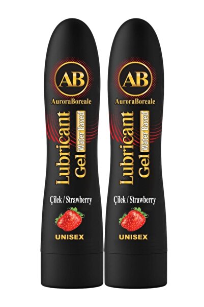 AuroraBoreale Premium Çilek Aromalı Kayganlaştırıcı Jel Lubricant Gel 250 ML 2 li Set