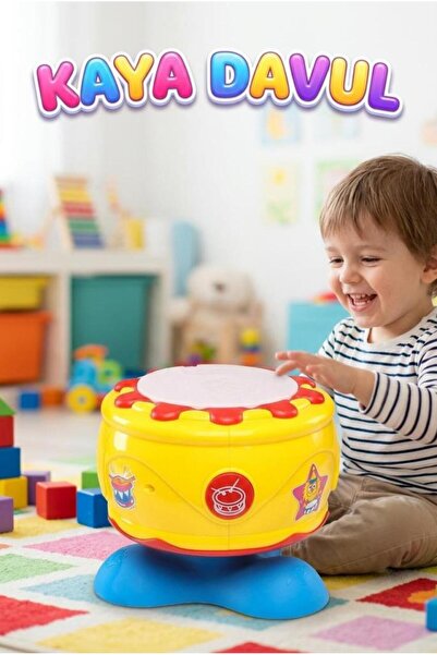 Tıfıl Toys Kaya Davul! Işıklı Sesli Müzikli Ses Ayarlı Alfabe ve Sayı Sayan H...