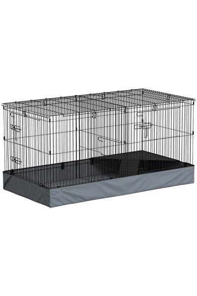OEM 2-σε-1 Κλουβί για μικρά ζώα 121x61x61 εκ., περίβλημα + χώρος παιχνιδιού, ...
