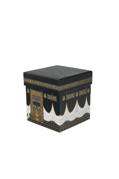 luxurianthome Altın Yaldızlı Kabe Desenli Karton Hediye Kutusu (10.5x12 cm) H...