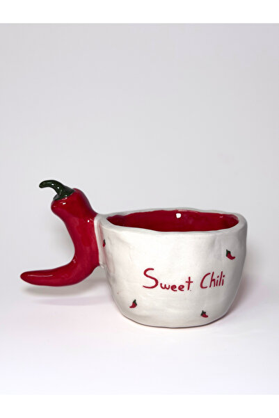 archeceramic Arche Ceramic Biber Kulplu Sweet Chili El Yapımı Seramik Kupa - ...