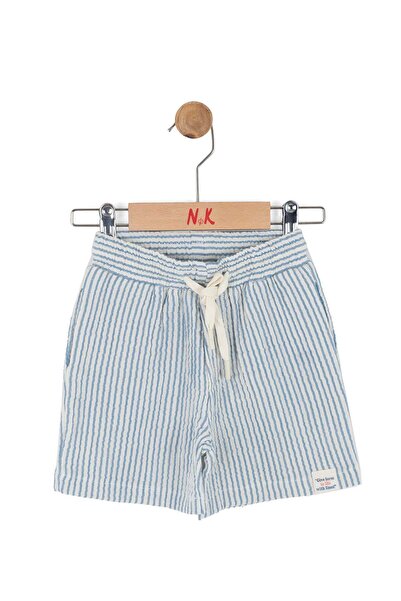 nk kids Nk Baby Boy Striped Sydney Shorts 1-4 Years Blue
