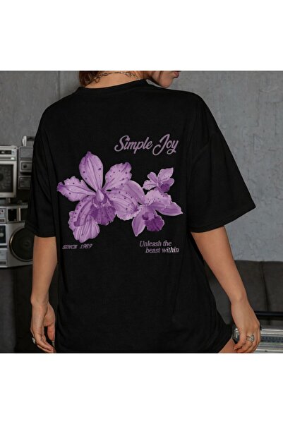 Elvino Tricou unisex pentru femei/bărbați, din bumbac supradimensionat, cu im...