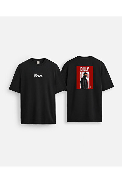 AYDESİGN Tricou unisex cu imprimeu The Boys, cu gâtul rotund, negru, cu două ...