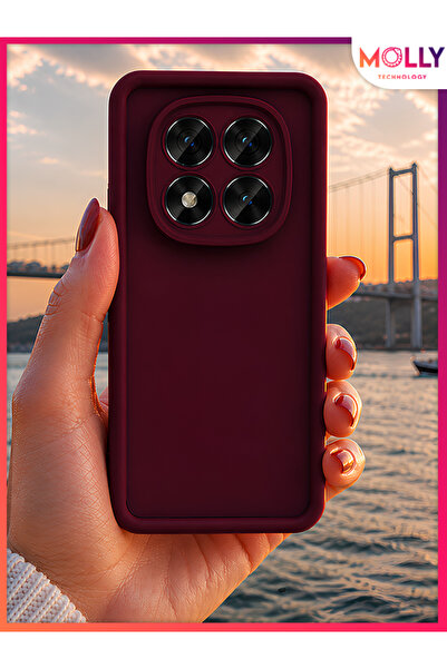 Molly REDMİ NOTE 15 İçin Vişne Çürüğü Kenarları Kalın Pan Silikon Kılıf
