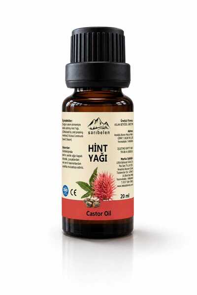 sarıbelen Hint Yağı Soğuk Sıkım 20 ml Castor Oil %100 Soğuk Sıkım