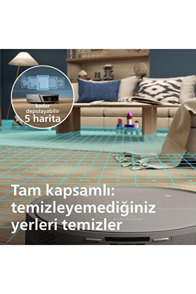 Philips 8000Pa Islak Kuru PowerCyclone Aqua Lazer Navigasyon Hepsi Bir Arada ...