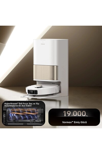 Dreame 19000Pa Vormax HyperStream DuoBrush EasyLeap 40mm Engel Aşma 75°C Sıca...