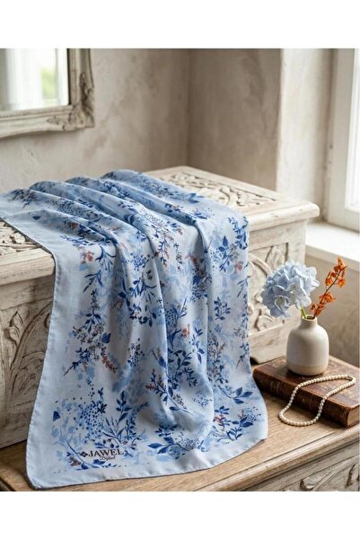 w white stars sports & wear Jawel Floral Motif Cotton Soft Shawl