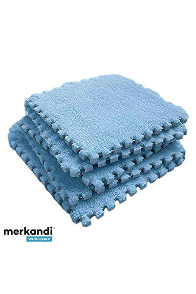unbranded Plăci podea FLUFFTILE Gray set 10 bucăți, covor moale și elegant, c...