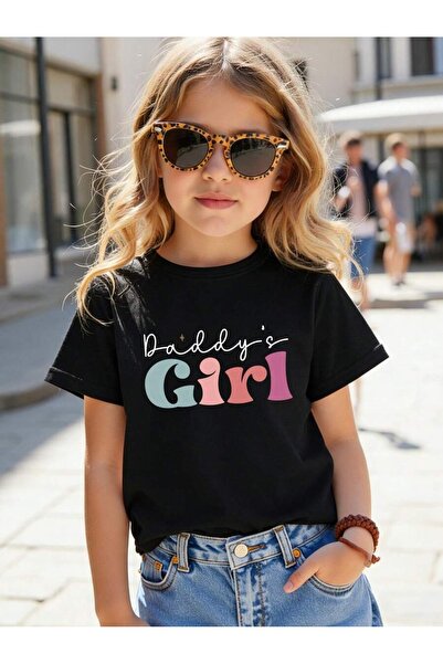 SVART WEAR تي شيرت للأطفال والمراهقين مطبوع عليه 'Daddy's Girl' برقبة دائرية ...