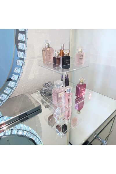 BPA Large handmade acrylic perfume display and organizer tray from BPA®, rect...