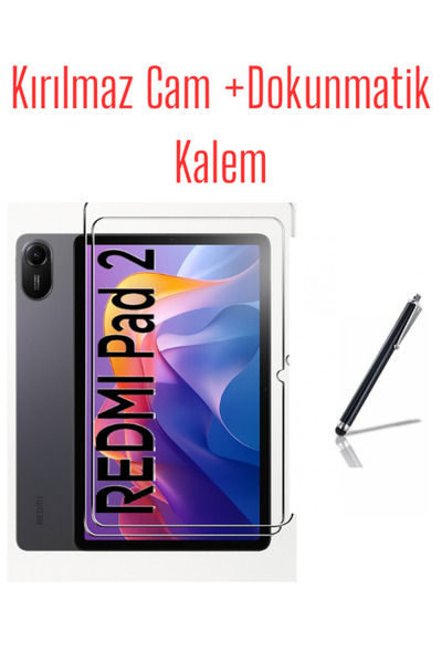ebulduk واقي شاشة متوافق مع تابلت Redmi Pad 2 مقاس 11 بوصة، مقاوم للكسر + قلم...