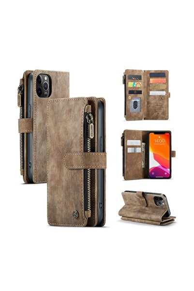 Caseme C30 Multifunctional Θήκη Πορτοφόλι Brown (Apple iPhone 12 Pro)