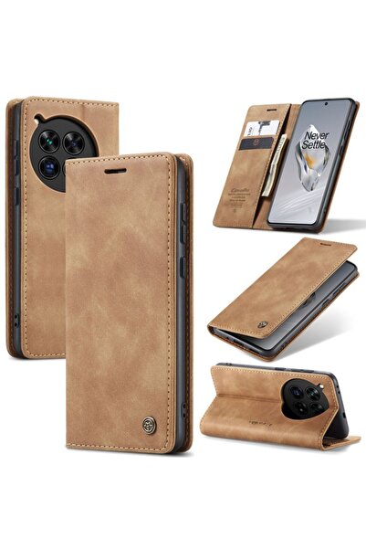 Caseme 013 Retro Θήκη Βιβλίο Brown (OnePlus 12 5G)