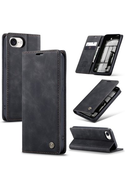 Caseme 013 Retro Θήκη Βιβλίο Black (Apple iPhone 16e/17e)