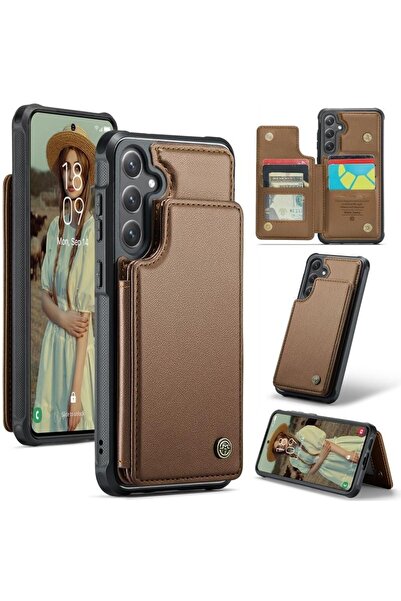 Caseme C22 Luminus Σκληρή Θήκη με Πορτοφόλι Brown (Samsung Galaxy S24 5G)