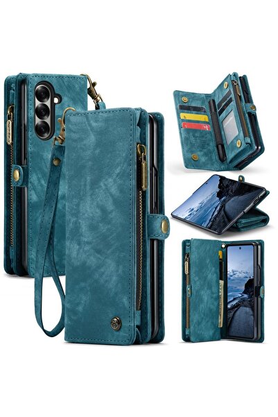 Caseme Multifunctional Θήκη Πορτοφόλι Green Blue (Samsung Galaxy Z Fold7 5G)