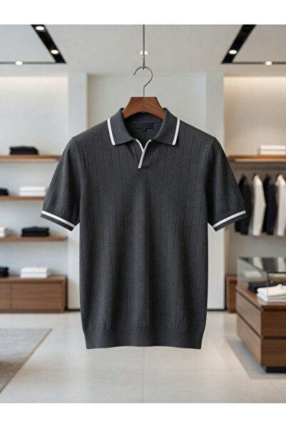 zs zaos fashion Ανδρικό κοντομάνικο πλεκτό μπλουζάκι/τι-σερτ από 100% βαμβάκι...