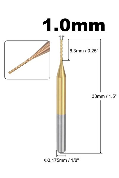 BGA 1.0mm Titanyum Kaplama CNC Freze ve Gravür Ucu dremel gravür makinesi su ...