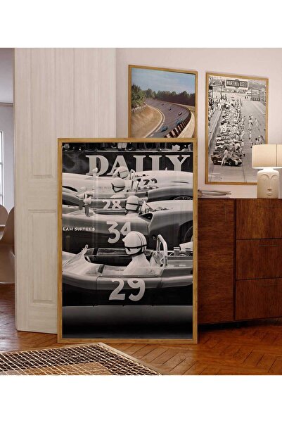 NinaStore 6 Adet Vintage Formula 1 Posteri - F1 Duvar Sanatı - Monaco Grand P...