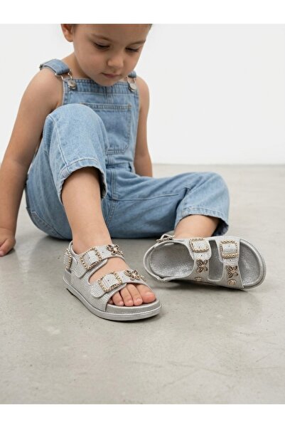 ozzo kids Çocuk tokalı yumuşak kaydırmaz taban sandalet