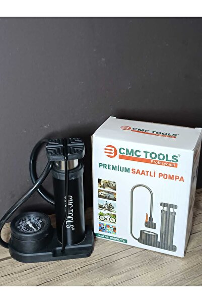 CMC Tools Premium Saatli Ayak Pompası CMC6771 Basınç Göstergeli Hava Pompası