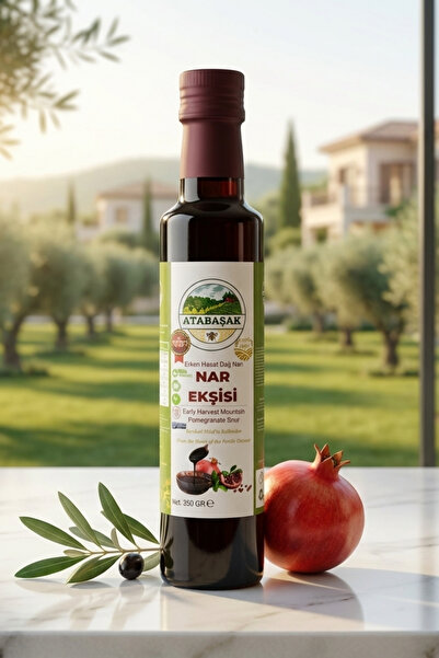 ATABAŞAK Erken Hasat Doğal Nar Ekşisi 350 Gr, Koruyucusuz, Şeker İlavesiz