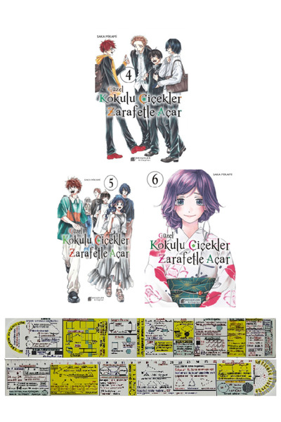 Akıl Çelen Kitaplar Güzel Kokulu Çiçekler Zarafetle Açar 4-5-6. Ciltler Manga...