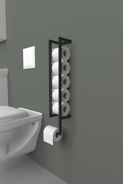 iyimi? İyimi Wall Mounted Toilet Paper Holder with Refill Metal Wc Paper Stan...
