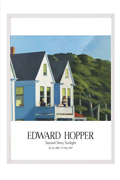 Postifull Edward Hopper - Lumina soarelui din al doilea etaj, Tablou în ramă ...