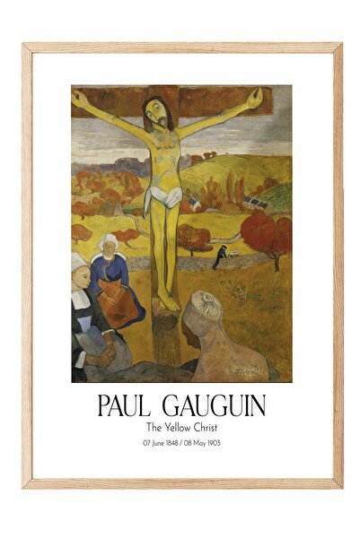 Postifull Paul Gauguin - Hristos Galben, Tablou înrămat pe lemn, Seria de art...