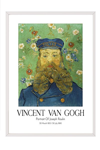 Postifull Vinsent van Gog - Portret Žozefa Rulena, slika u belom okviru, umet...