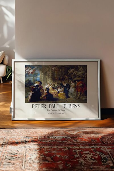 Postifull Peter Paul Rubens - the Garden of Love, White Framed Art, Art Serie...