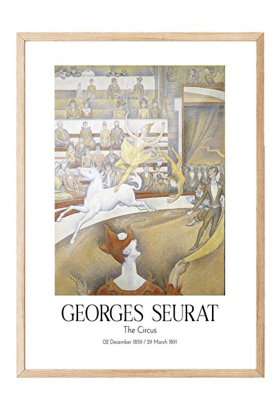 Postifull Georges Seurat - Circul, Tablou înrămat pe lemn, Seria de artă NR:1...