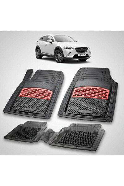 TEAMCAR Μάζντα CX-3 DK Facelift 2018-2021 Πατάκια δαπέδου |   Κόκκινη Έκδοση ...