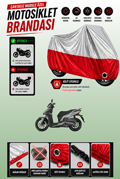 Cemku Twin غطاء محرك متوافق مع Kymco Agility S 125 باللون الرمادي من الأعلى و...