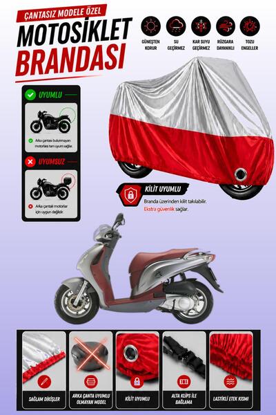 Cemku Twin Top Gray - Bottom Red Honda Ps 150I Compatible Engine Cover, Rear ...